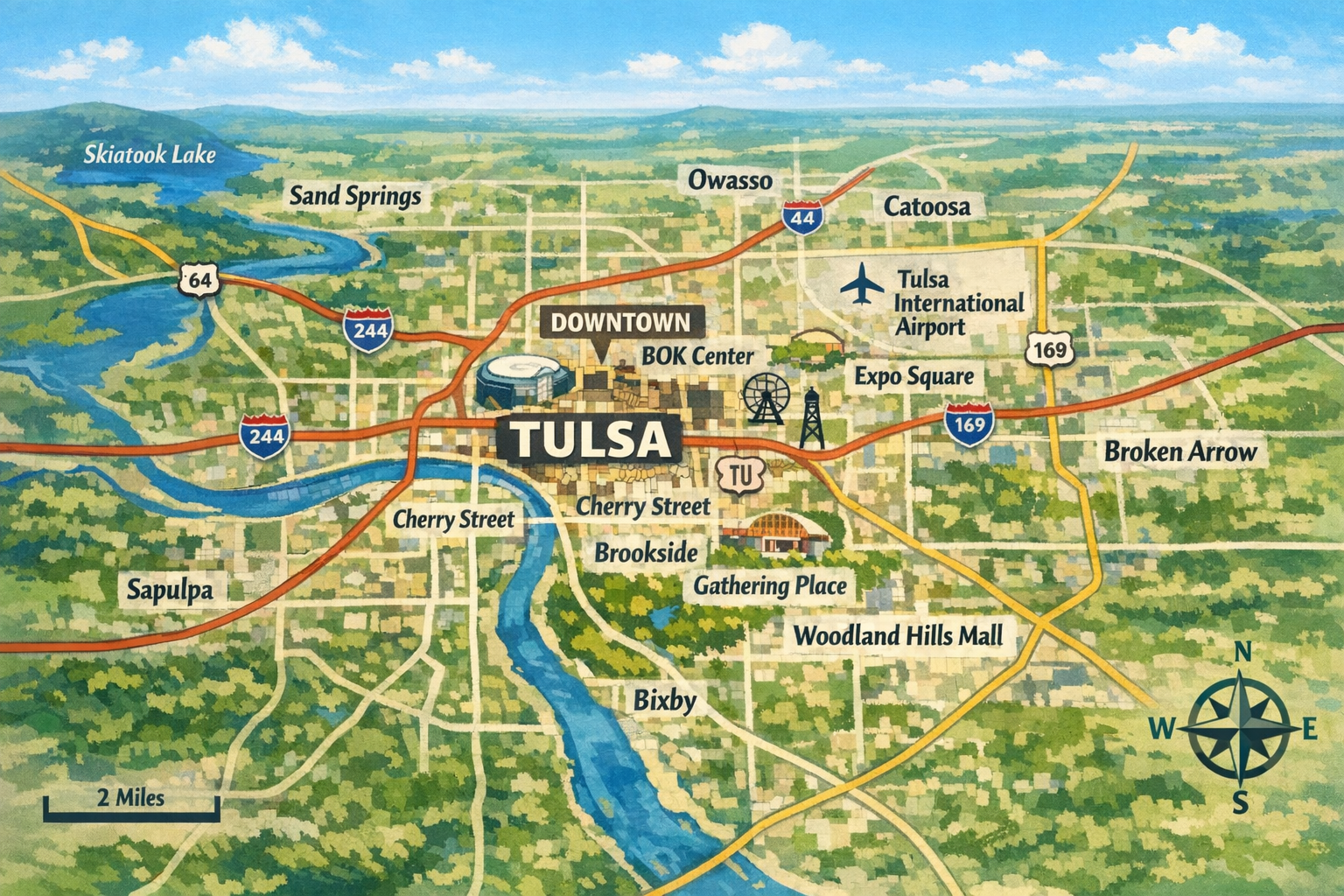 map of tulsa